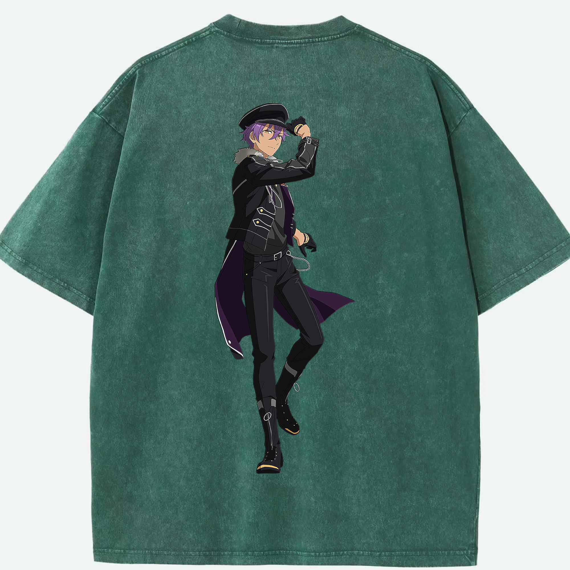 （画像用） あんさんぶるスターズ! Ensemble Stars 綿100% ヴィンテージ風 半袖Tシャツ（背面プリント）